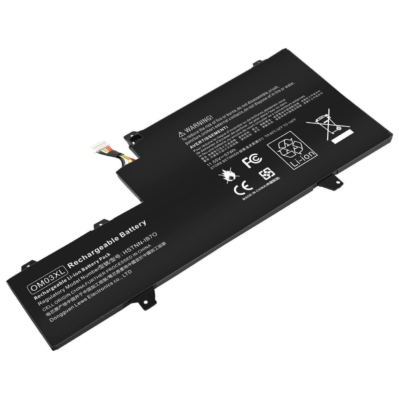 863167-171, 863167-1B1 replacement Laptop Battery for HP EliteBook x360 1030 G2 Series Notebook, 11.5v, 57wh, 3 cells