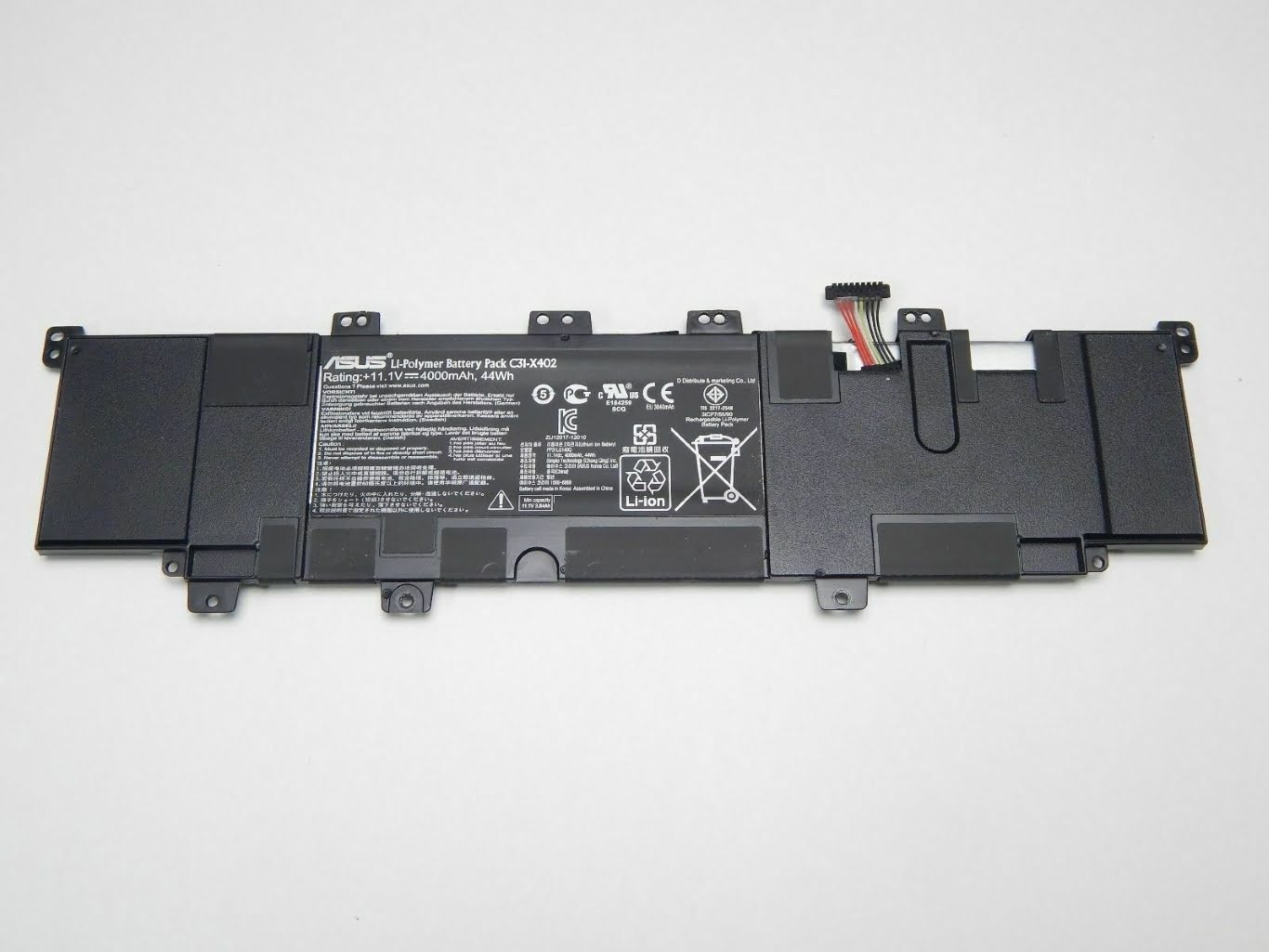 0B110-00210000, 0B200-00300000 replacement Laptop Battery for Asus F402CA, F402CA-WX083H, 4000mah / 44wh, 11.1V