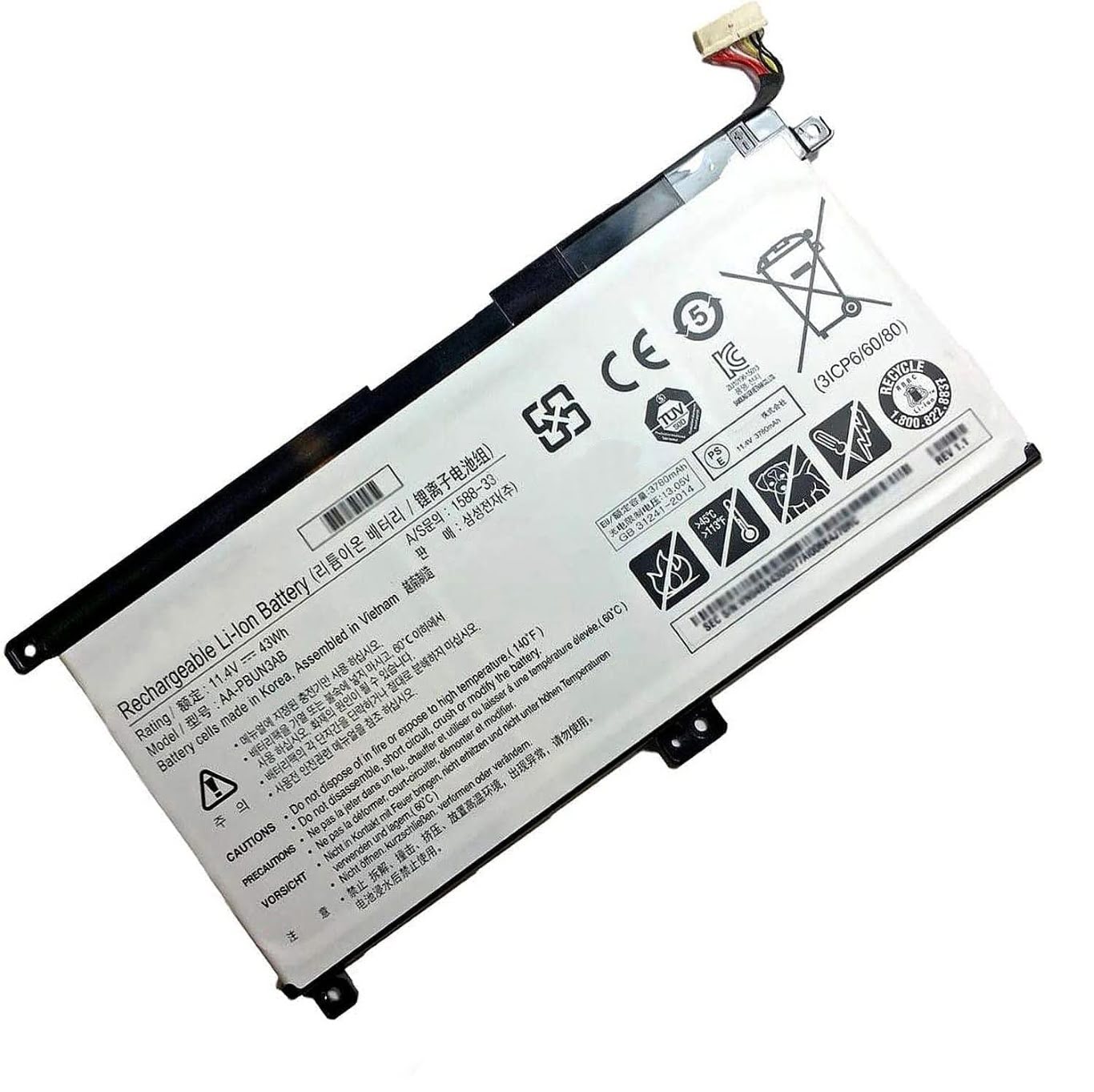 Samsung Aa-pbun3ab , Aa-pbun3qb Laptop Battery For 300e4m Series, 300e4m-k01 replacement