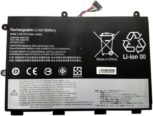 45N1748, 45N1749 replacement Laptop Battery for Lenovo 20D9A008CD, ThinkPad 11e(20D9-90006AU), 7.4V, 34wh