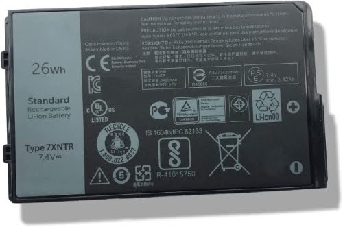 451-BCDH, 7XNTR replacement Laptop Battery for Dell Latitude 12 7202, Latitude 7202, 7.4V, 26wh