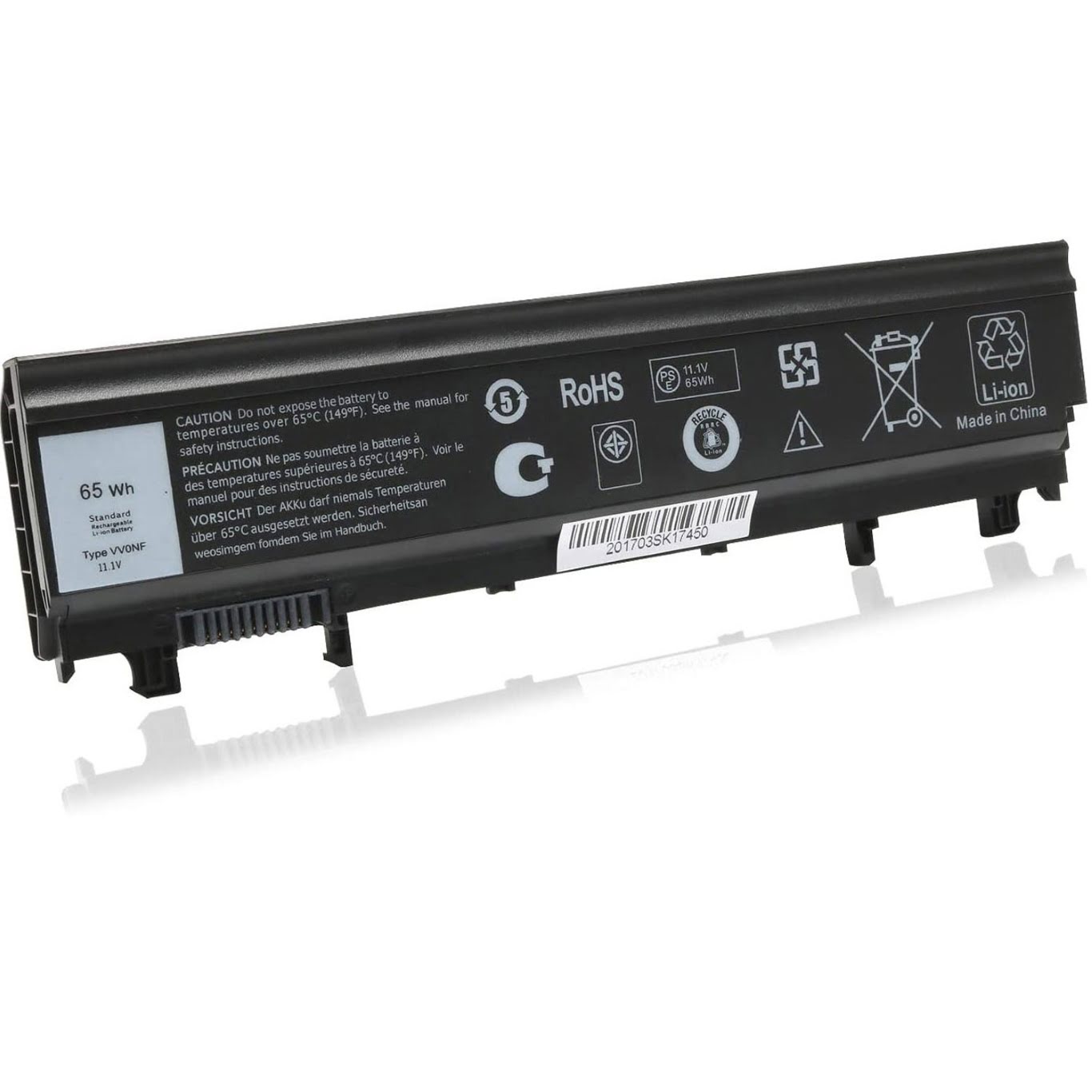 0K8HC, 1N9C0 replacement Laptop Battery for Dell Latitude E5440, Latitude E5540, 11.1V, 65wh, 6 cells